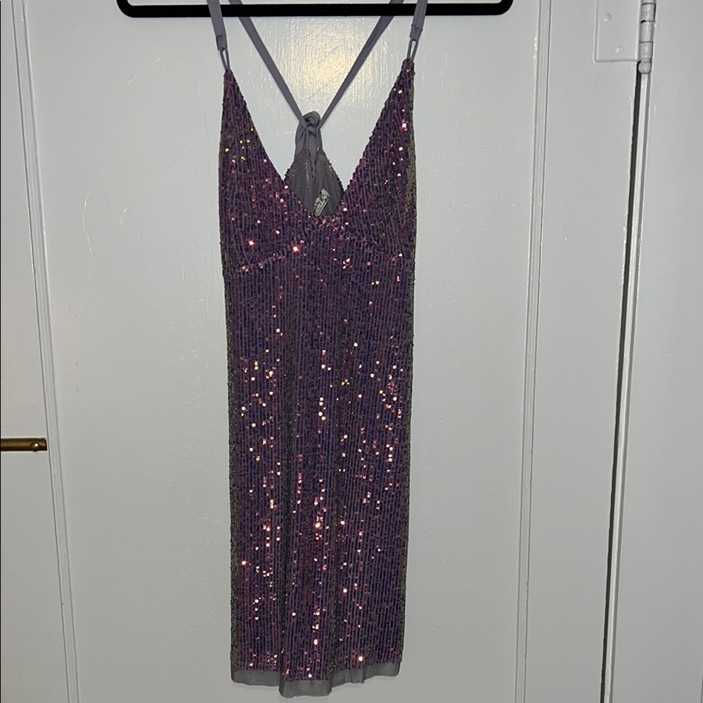Free People Purple Sequin Dress